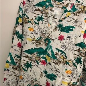 Cynthia Rowley Multicolor Scenic Print Shirt